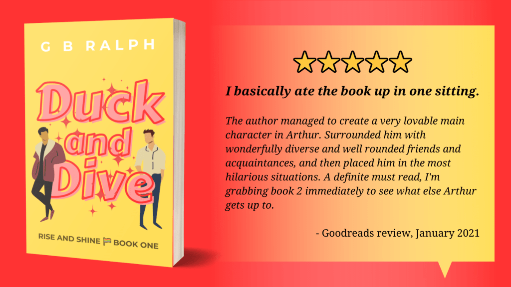 5 stars. I basically ate the book up in one sitting. The author managed to create a very lovable main character in Arthur. Surrounded him with wonderfully diverse and well rounded friends and acquaintances, and then placed him in the most hilarious situations. A definite must read, I'm grabbing book 2 immediately to see what else Arthur gets up to. Goodreads review, January 2021