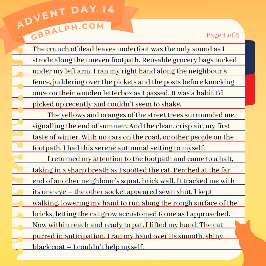 Picking up the Groceries flash fiction short story by G B Ralph. Page 1 of 2.