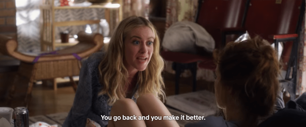 Set It Up screenshot. Dialogue: You go back and make it better