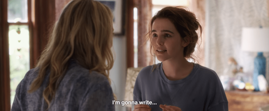 Set It Up screenshot. Dialogue: I’m gonna write...