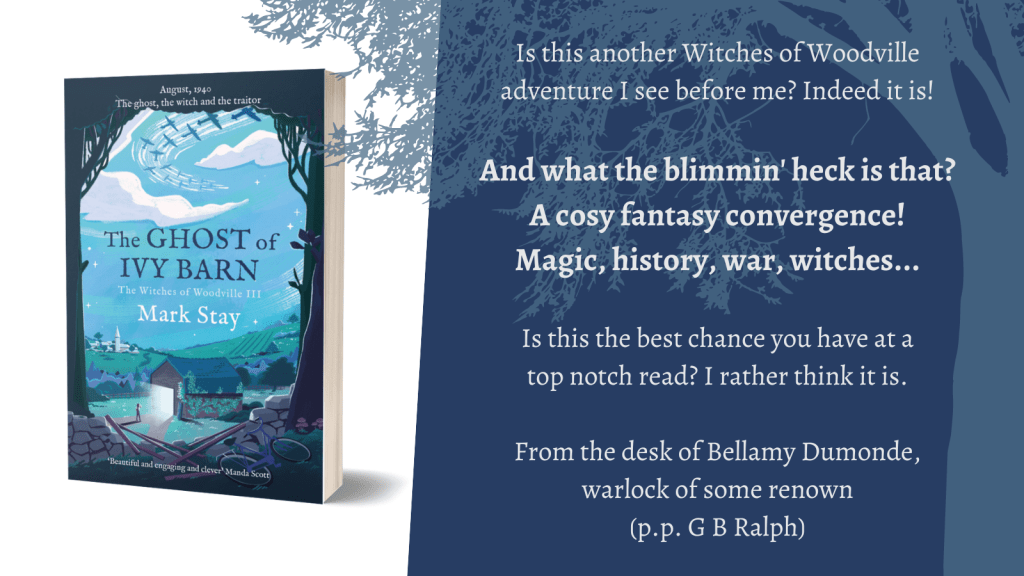 The Ghost of Ivy Barn by Mark Stay. Book cover and review from G B Ralph.