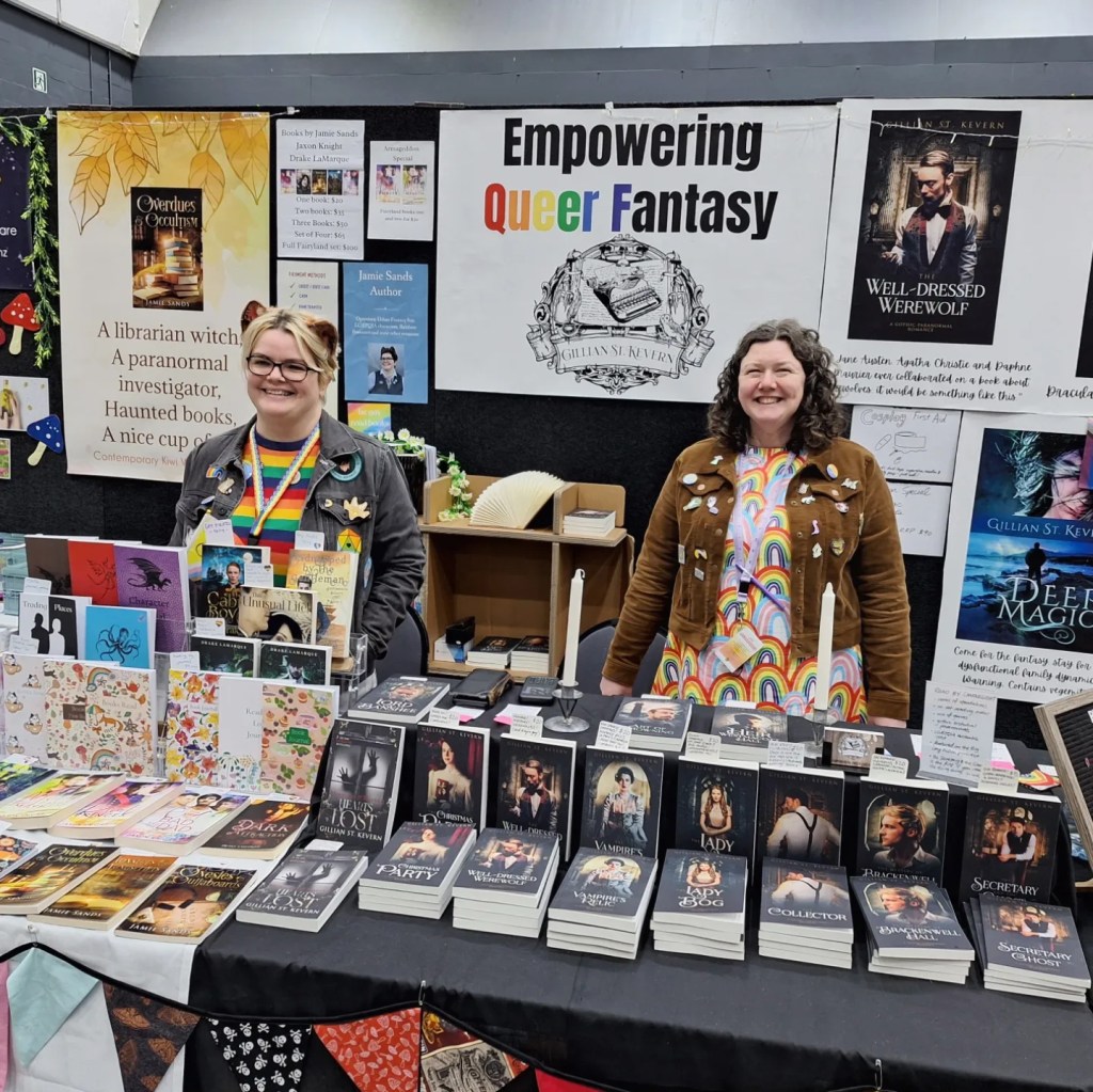 Jamie Sands and Gillian St Kevern's stall and books