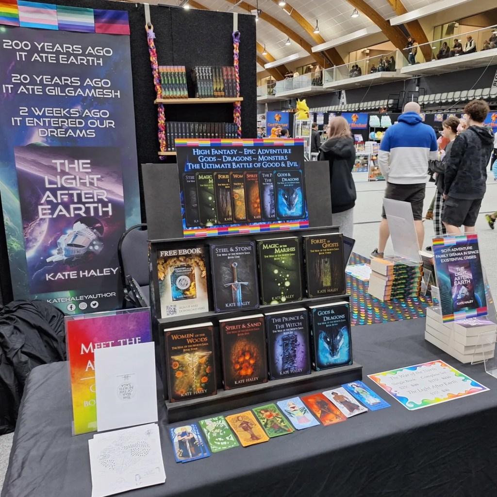 Kate Haley's stall and books
