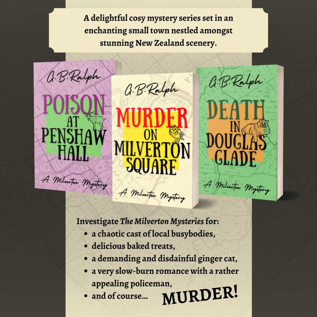 The Milverton Mysteries by G B Ralph. Book cover images and series blurb.