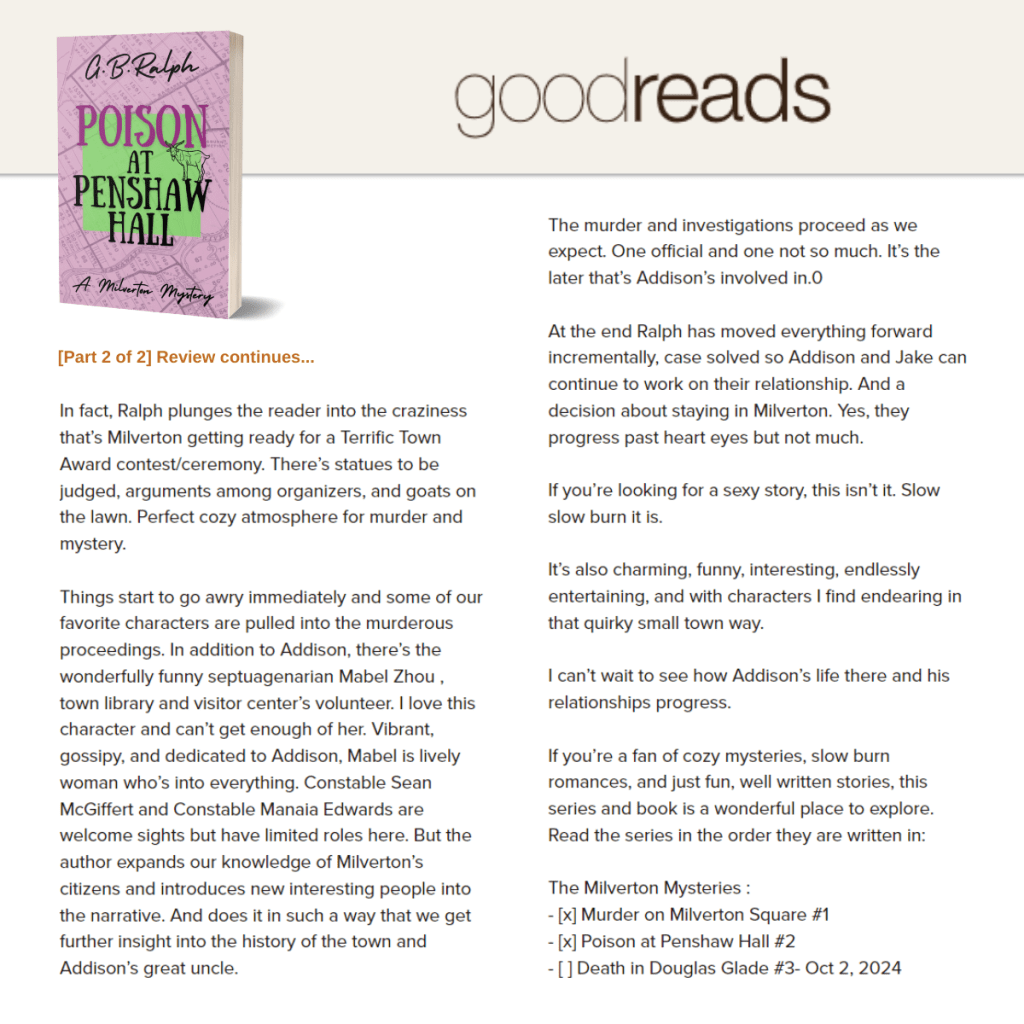 Goodreads review. Part 2 of 2.