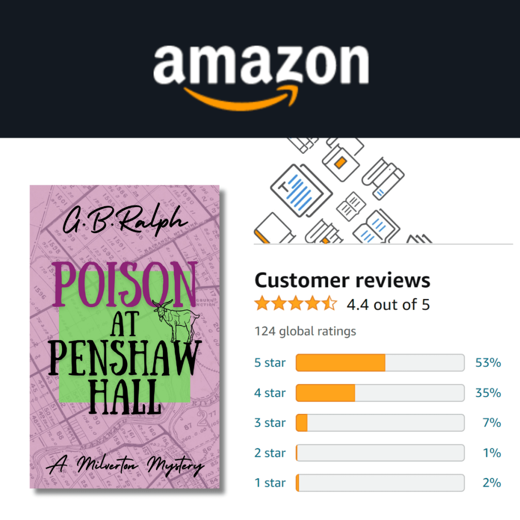 Poison at Penshaw Hall (A Milverton Mystery) by G. B. Ralph. Amazon customer reviews showing 124 global ratings with an average rating of 4.4 out of 5 stars.