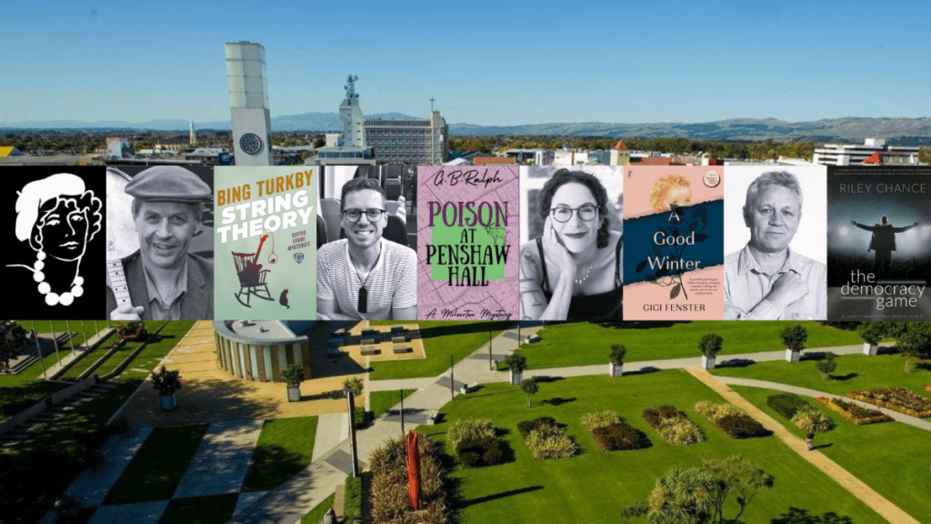 Author headshots and book covers