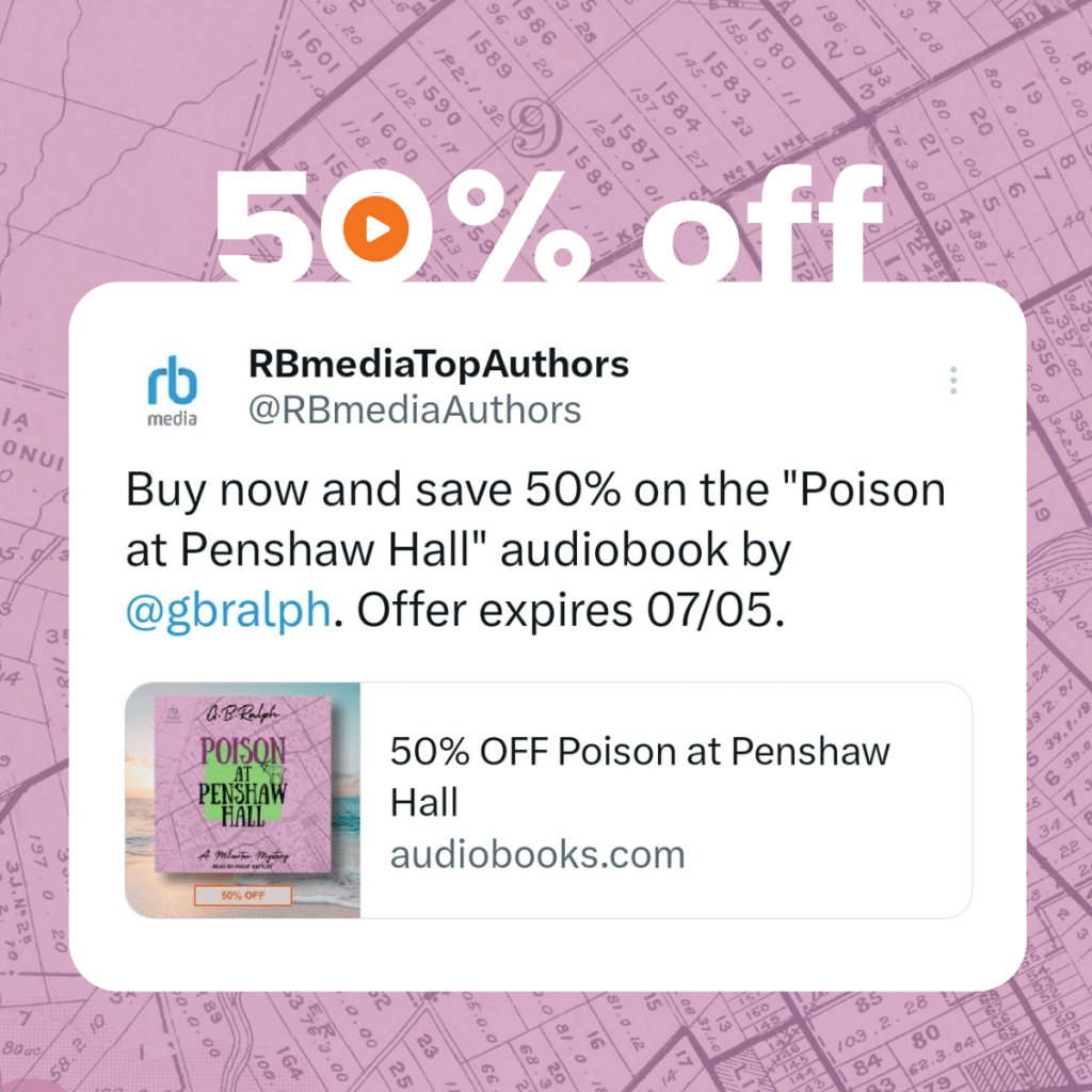 Poison at Penshaw Hall by G B Ralph. Audiobook 50% off.