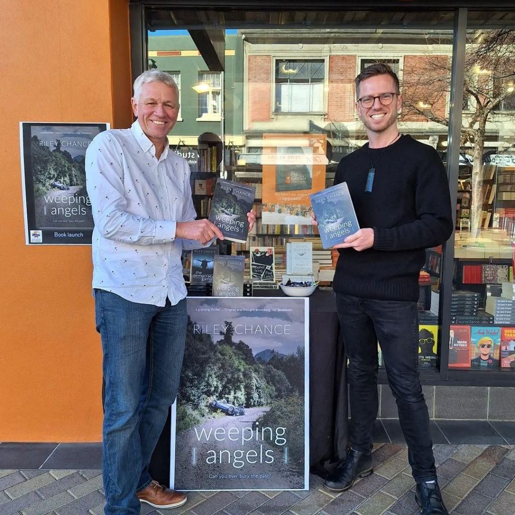 Author Riley Chance at the launch of their book Weeping Angels.