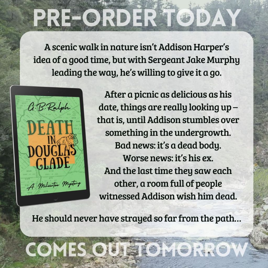 Death in Douglas Glade (The Milverton Mysteries Book 3) by G B Ralph. Book cover image and blurb.