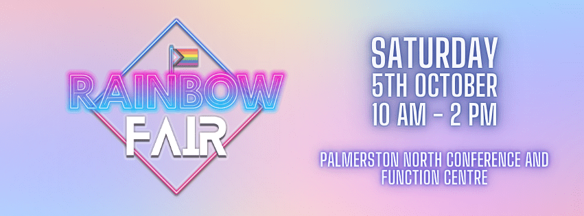 Palmy Drag Fest Rainbow Fair banner