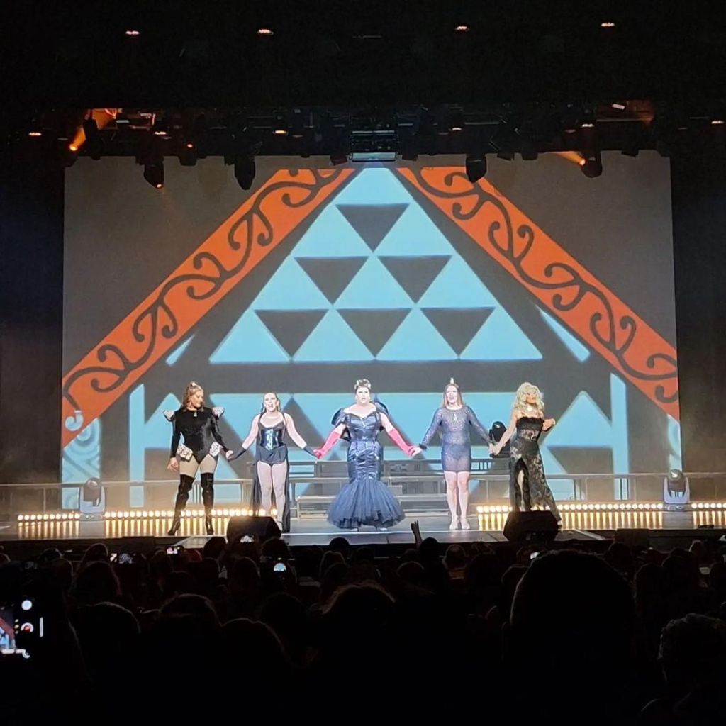 Palmy Drag Fest drag show performance by Rita Menu