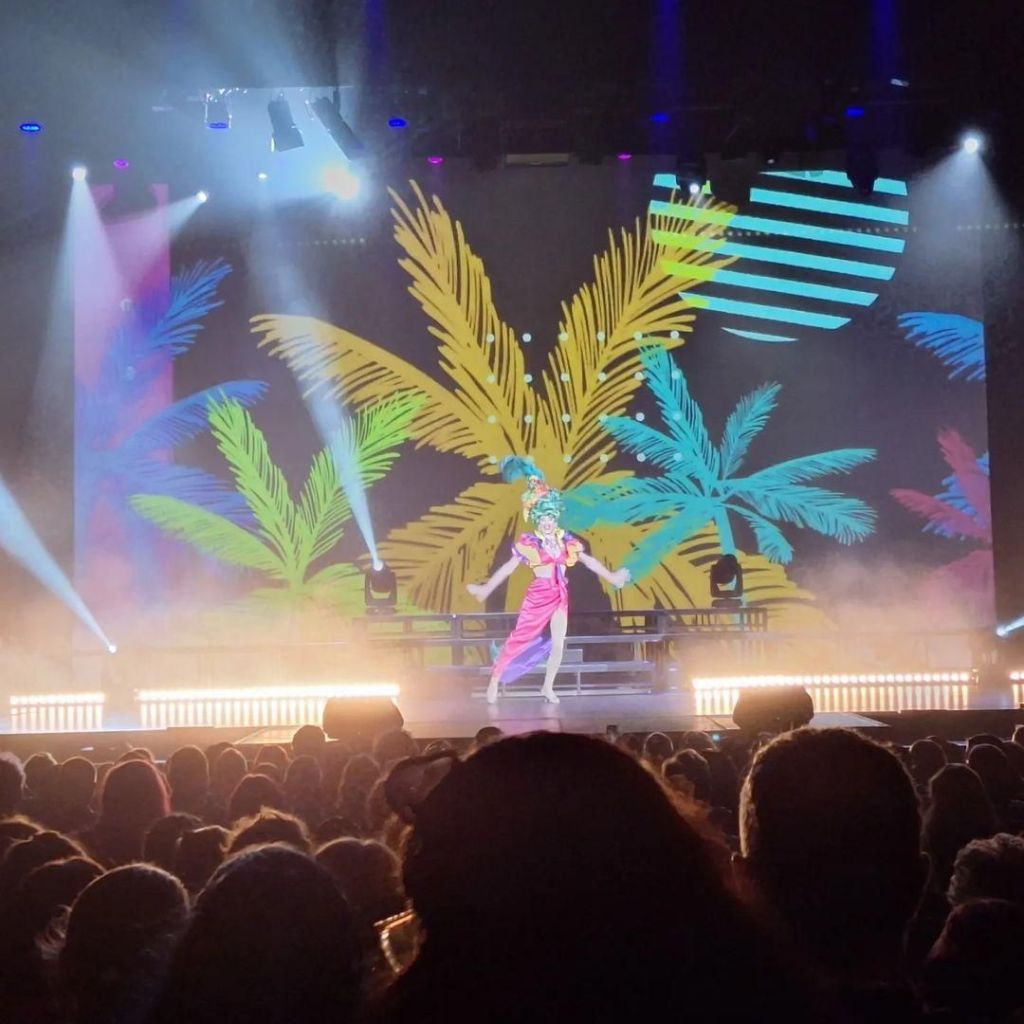 Palmy Drag Fest drag show performance by Anita Wigl'it