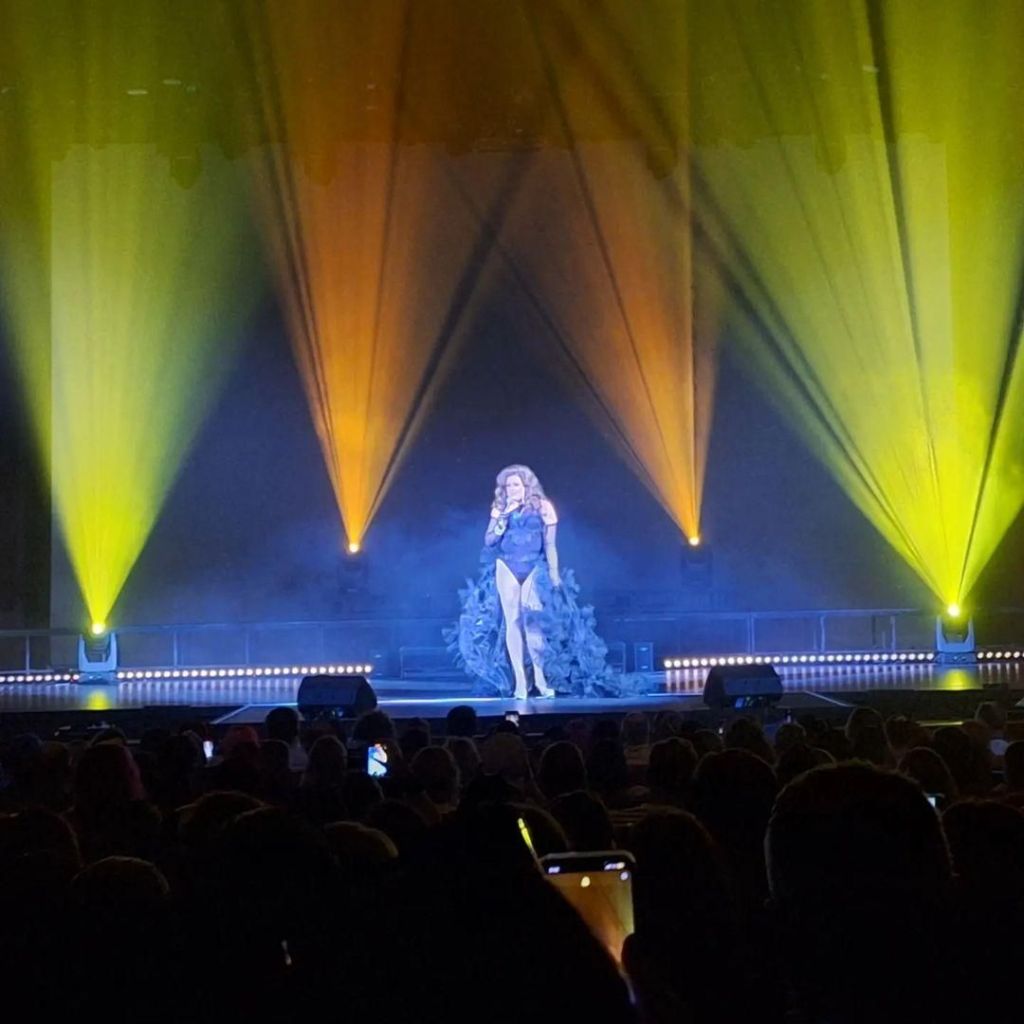 Palmy Drag Fest drag show performance by Spankie Jackzon