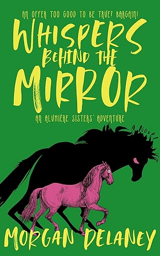 Whispers Behind the Mirror by Morgan Delaney. Book cover image.
