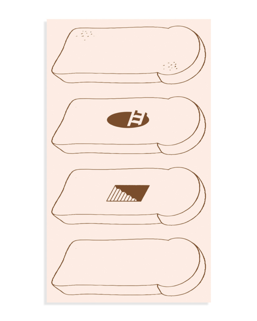 Letters Unbound issue 3 cover design back showing a stylised sandwich