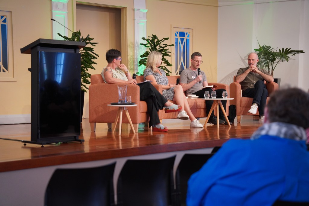 Indie publishing panellists on stage